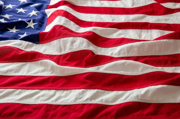 アメリカの国旗の波背景アメリカの祝日記念碑と独立記念日 7 月 4 日