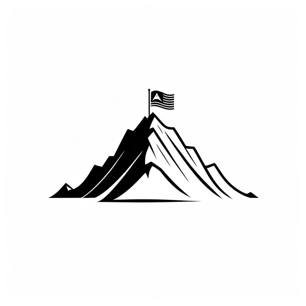 Photo usa flag with mountains vector illustration designflag of usa united states of america america