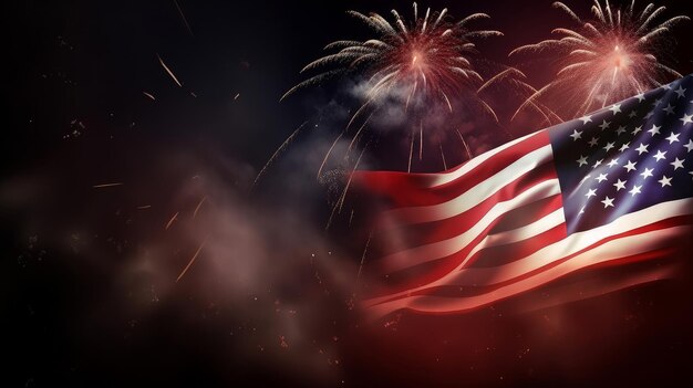 USA Holiday Background Illustration AI Generative