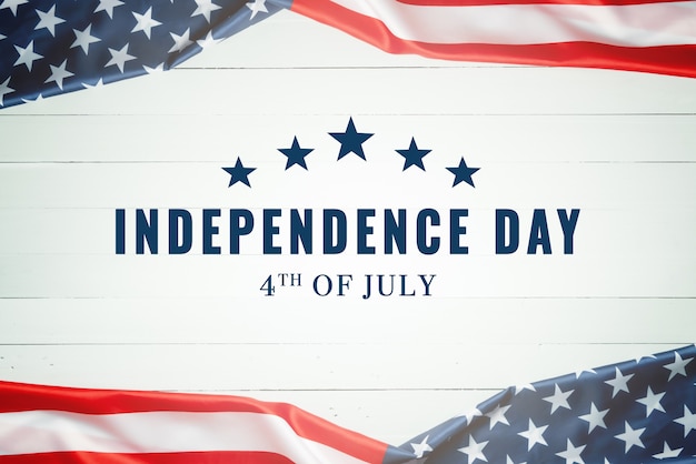 写真 アメリカ独立記念日7月4日の概念、アメリカ合衆国の旗