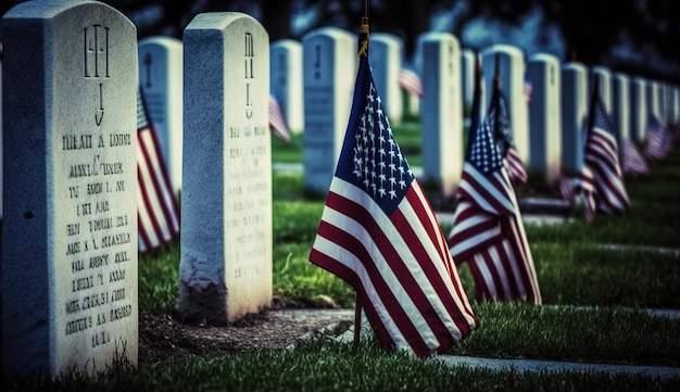 USA Memorial Day met Amerikaanse vlag