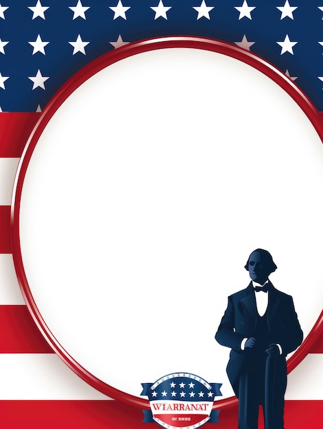 День памяти США День президентов День ветеранов День труда или празднование 4 июля Пустая белая рамка для макета дизайна на фоне американского национального флага
