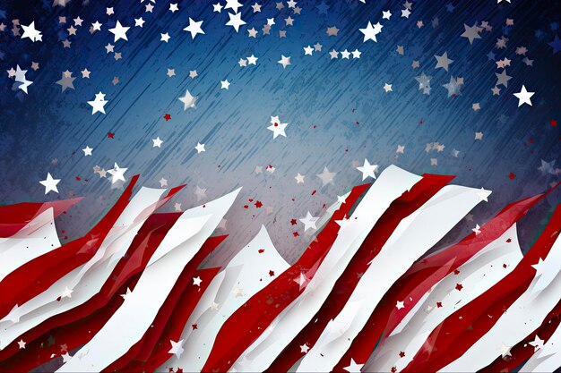 Photo usa patriotic background with american flag celebrate 4th july with usa national theme american