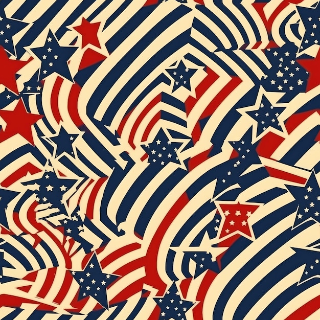 Photo usa patriotic seamless pattern