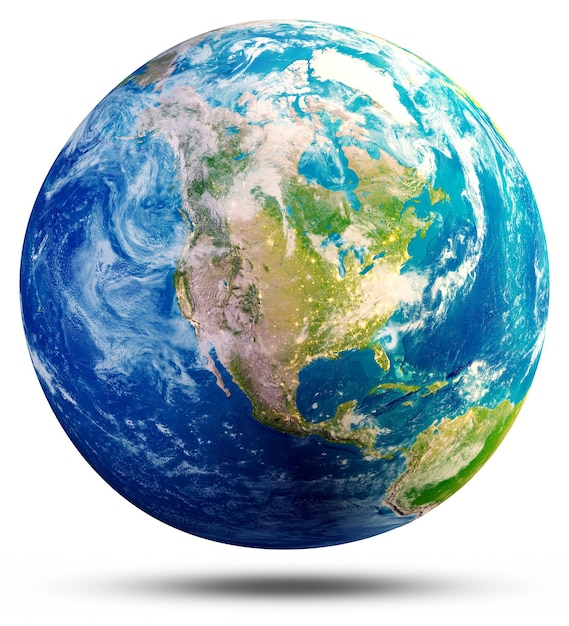 USA Planet Earth Elementen van deze afbeelding voorzien door NASA 3d-rendering
