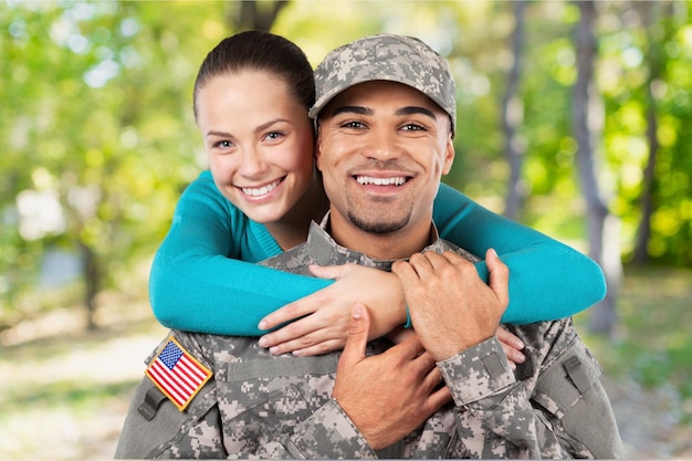 Photo usa soldier and wife