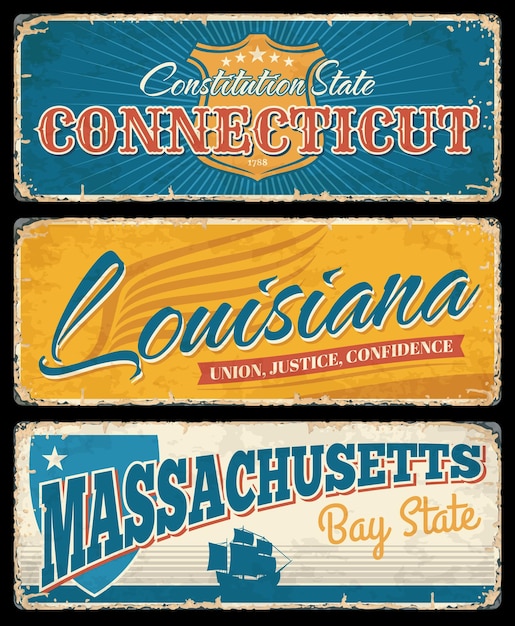 Photo usa states grunge signs american travel tourism