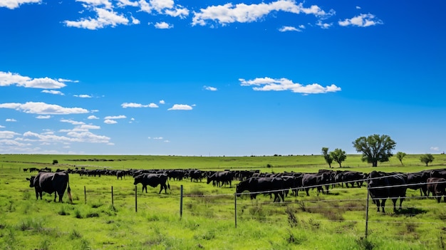 USA Texas Black Angus koeienkudde op het platteland