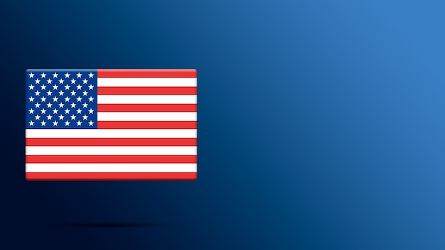 USA vlag op realistisch platform