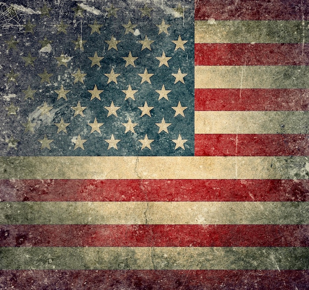 Usa vlag vector grunge ontwerp