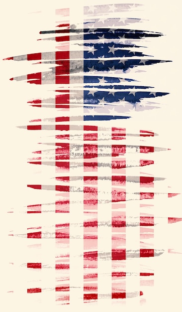 Usa vlag vector grunge ontwerp