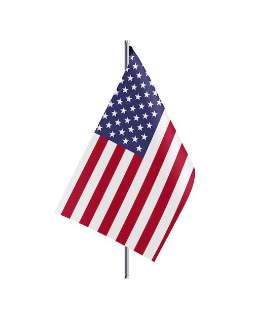 USA waving official flag 3d illustration