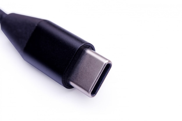 USB-C geïsoleerd op een witte achtergrond