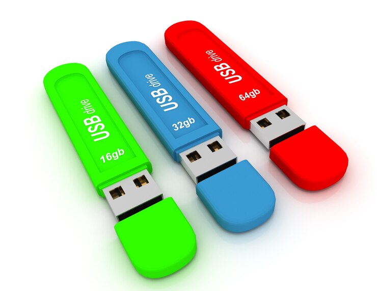 USB-drives op witte achtergrond / USB-drive