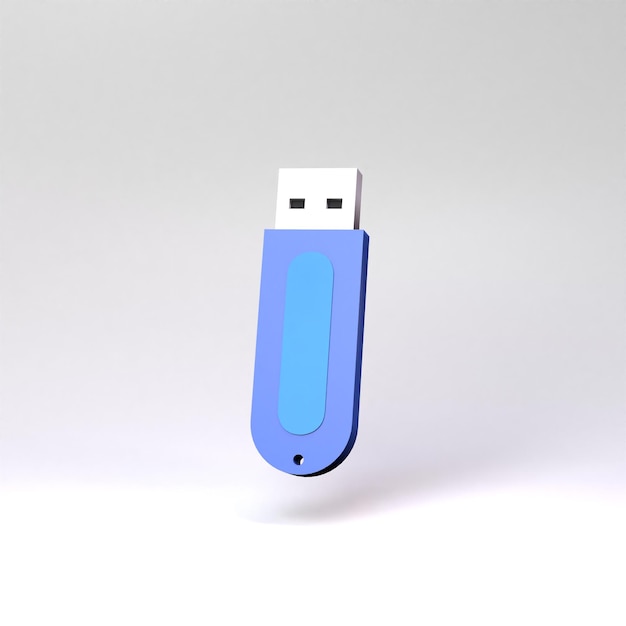 USB-stick op een witte achtergrond 3d render illustratie