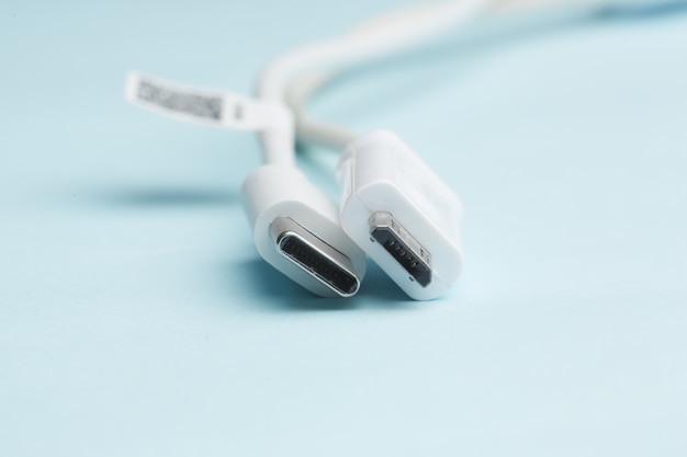 USB type-c cable closeup