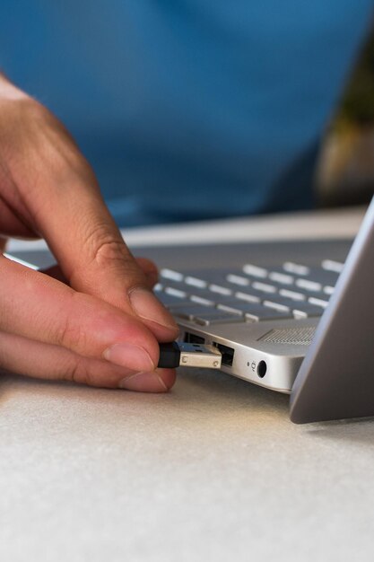 USB wireless adapter and laptop