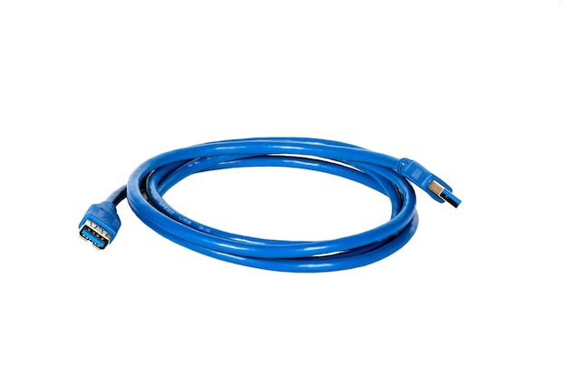 USB3 cable on white background