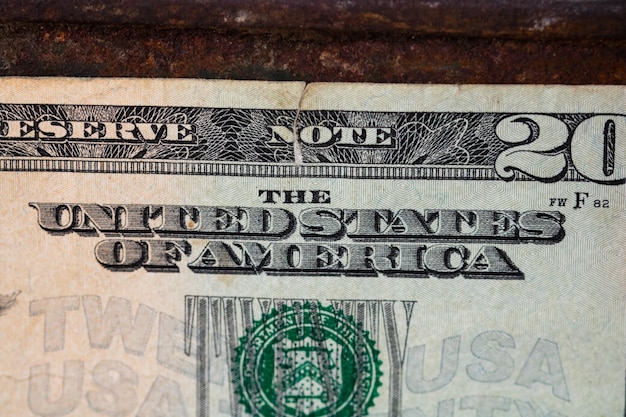 Photo usd currency amidst american inflation challenges