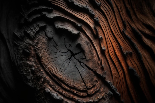 Foto uso del legno testurizzato di corteccia come sfondo naturale