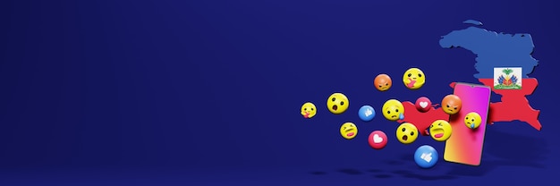 Use Emoticon in Hait for the needs of social media tv and website background cover blank space