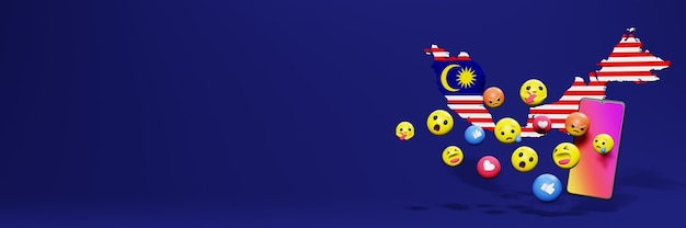 Use Emoticon of Social Media in Malaysia for the needs of social media tv and website background