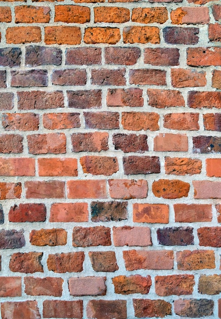 The use of red brick for masonry texture