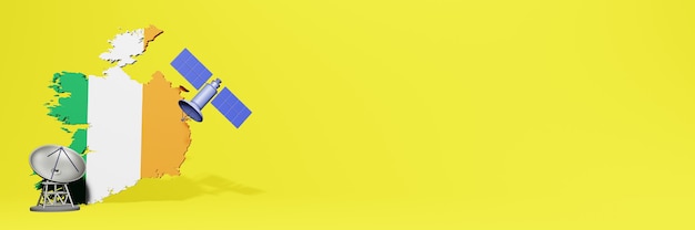 use of satellite in ireland for the needs of social media tv and website background cover