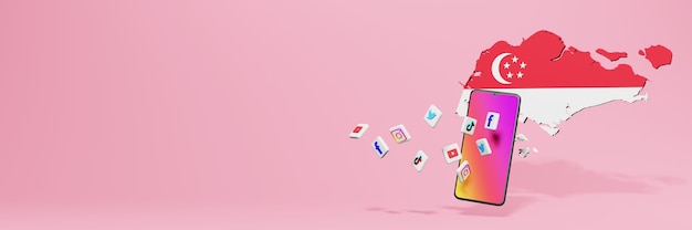 use of wa fb ig youtube and tiktok in singapor for the needs of social media tv and website