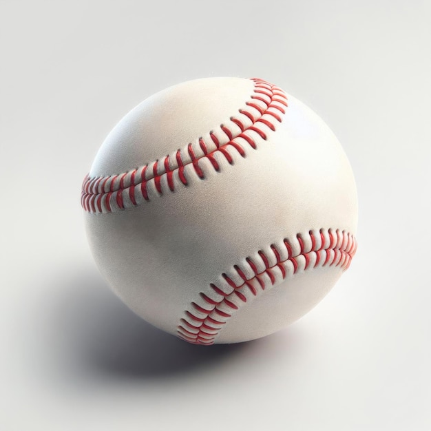 Photo used baseball ball isolated on white background ai generative