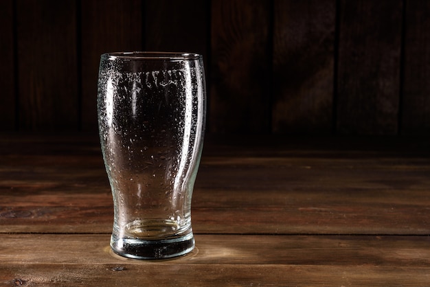 Photo used empty beer glass