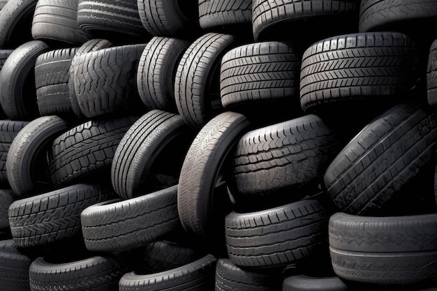 used tires professional advertising photography AI Generated