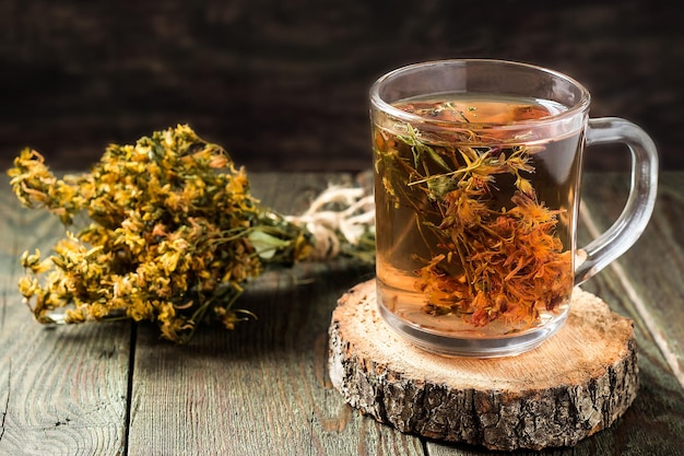 Useful tea with dried St John's wort