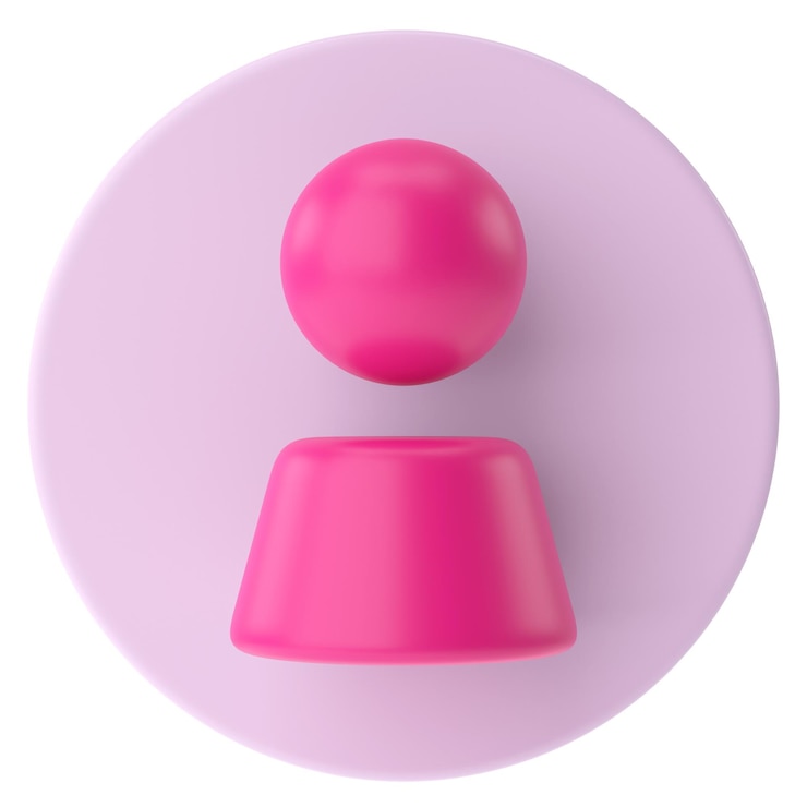 Photo user icon account icon 3d illustration