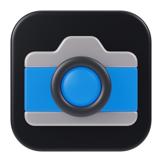 Photo user interface 3d icon camera app