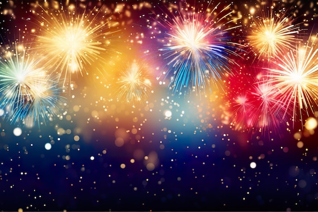 新年を迎えよう! 壮観な花火で 喜びと伝統の魔法の祝い