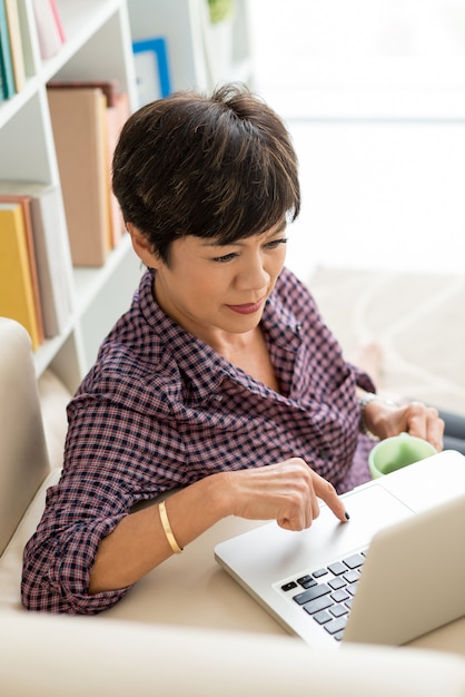 Using laptop at home