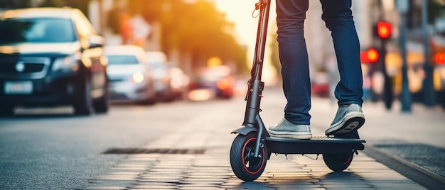 Using a scooter as a mode of transportation on public roads