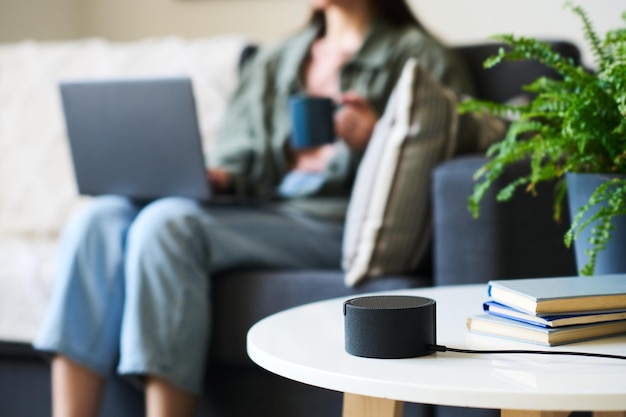 Using smart speaker to listen to music and news