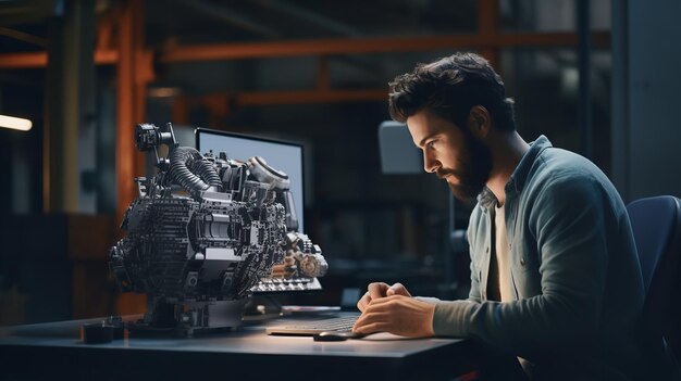 Premium Photo | Using software as an engineer Generative Ai