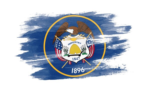 ユタ州旗のブラシストローク、ユタ州旗の背景