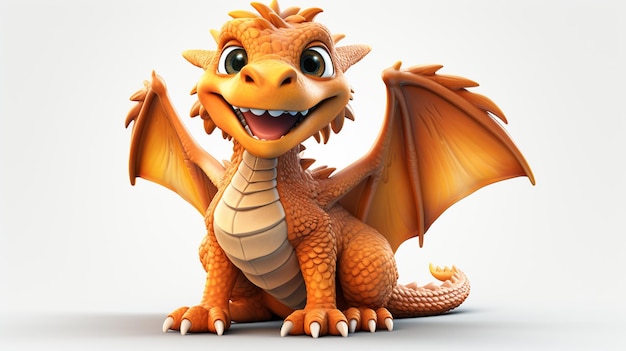 Foto ute dragon clipart 3d render isolato