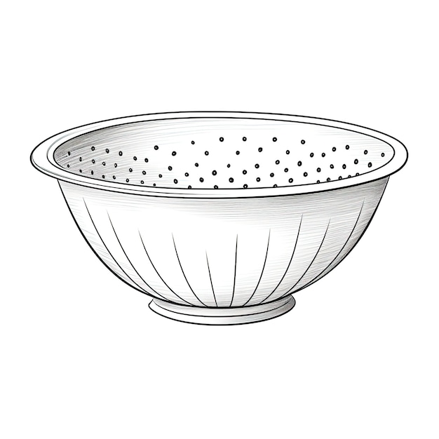 Utensil Stainless Steel Colander ai generated