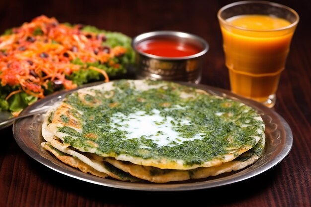 Uttapam with Chutney Delight