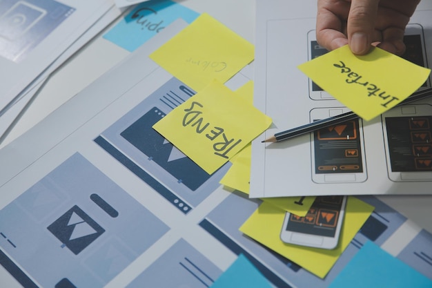 ux grafisch ontwerper creatieve schets planning applicatie procesontwikkeling prototype wireframe voor web mobiele telefoon gebruikerservaring concept