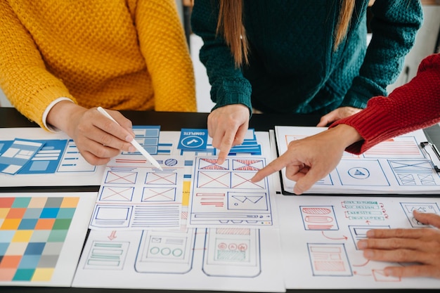 UX grafisch ontwerper planning applicatie procesontwikkeling prototype wireframe voor web-smartphone Creatief digitaal ontwikkelingsbureauxA