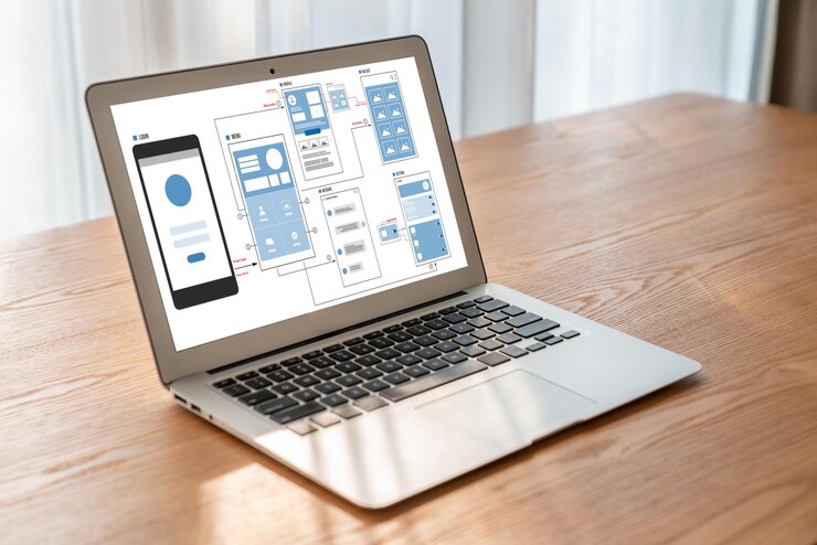 Photo ux ui design process for modish mobile application and website