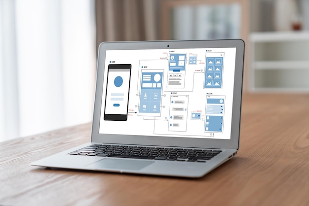 Photo ux ui design process for modish mobile application and website