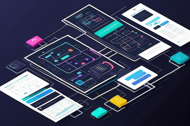 UX UI Flowchart Application Development Prototype Design User Experience Concept