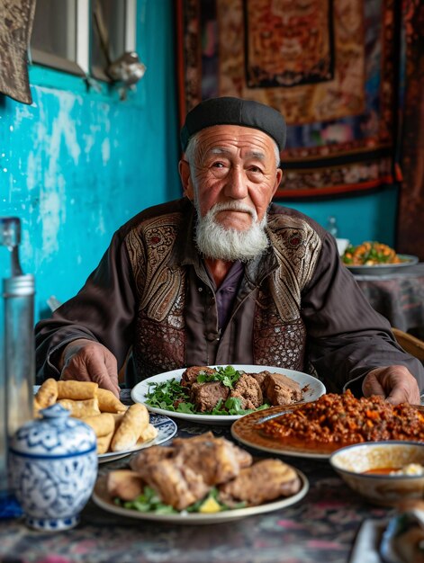 Foto un ristorante uiguro che offre laghman